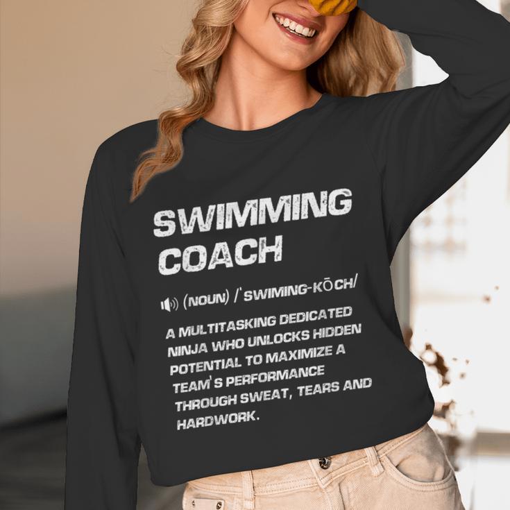 Swimming Coach Definition Swimming Instructor Unisex Long Sleeve T-Shirt