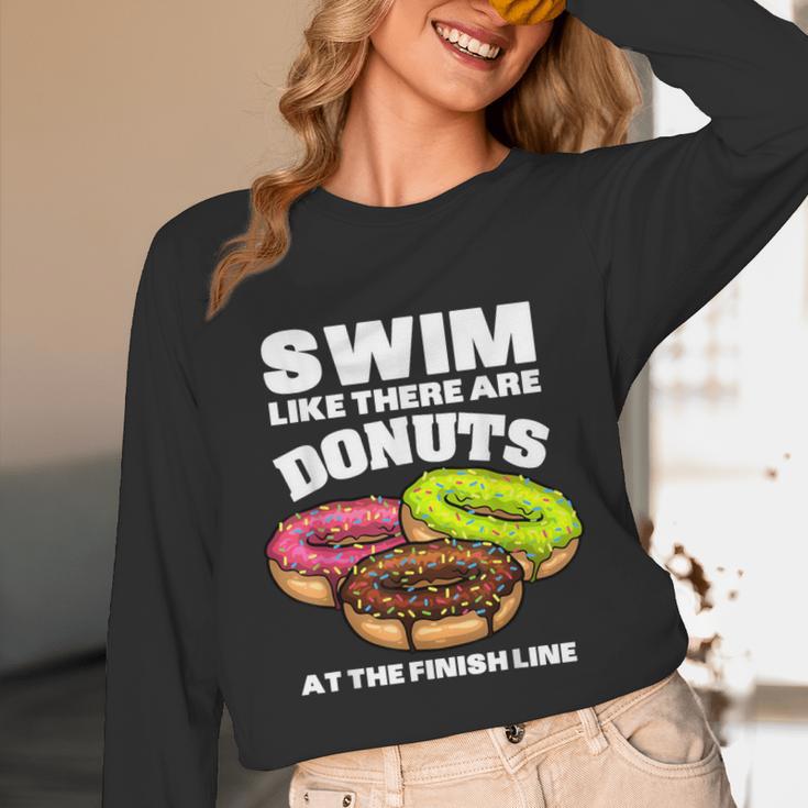 Swimming Donut Men Women Swimmer Sports Athlete Unisex Long Sleeve T-Shirt Swimming Donut Men Women Swimmer Sports Athlete Unisex Long Sleeve T-Shirt