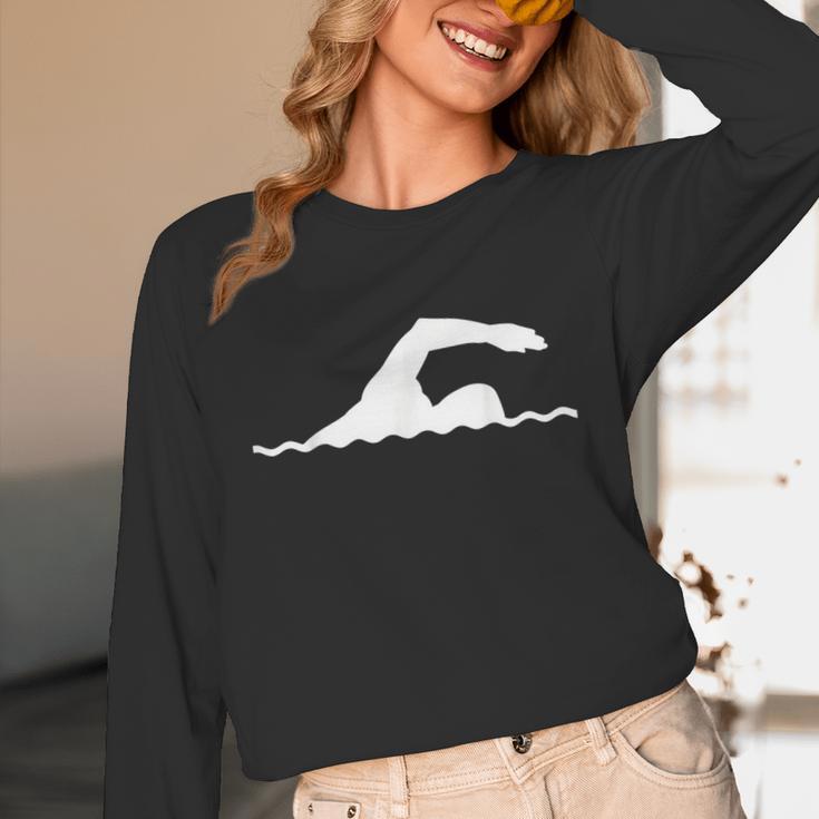 Swimming Float Unisex Long Sleeve T-Shirt Swimming Float Unisex Long Sleeve T-Shirt