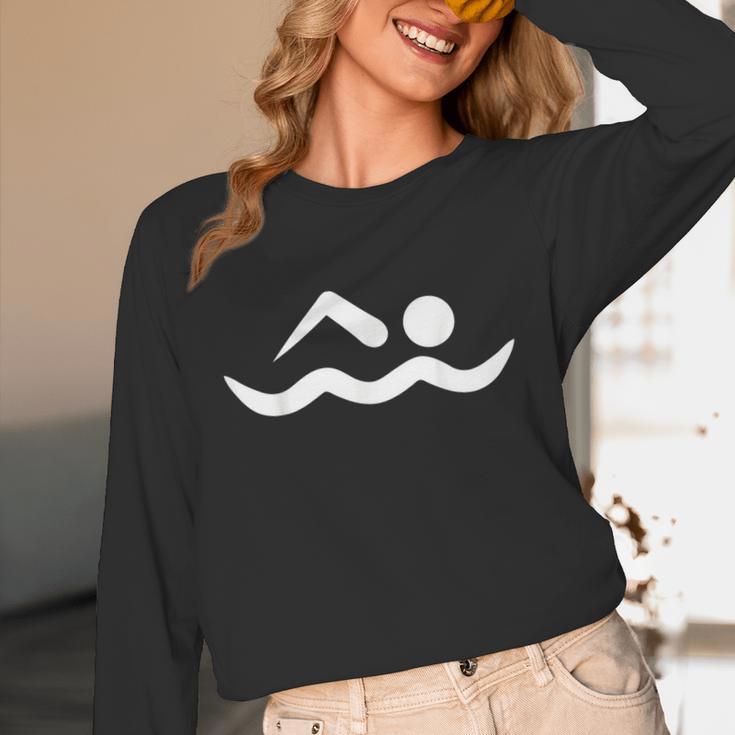 Swimming Icon Unisex Long Sleeve T-Shirt