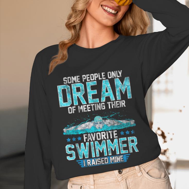 Swimming Parent Swimmer Mom Dad My Favorite Swim Meet Unisex Long Sleeve T-Shirt