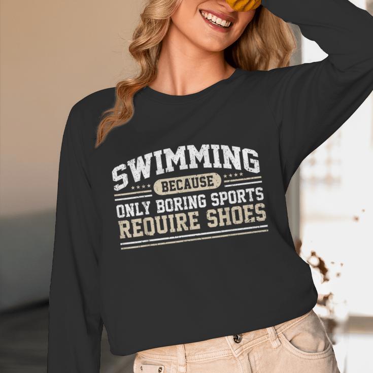 Swimming Saying Swimmer Humor Swim Unisex Long Sleeve T-Shirt Swimming Saying Swimmer Humor Swim Unisex Long Sleeve T-Shirt