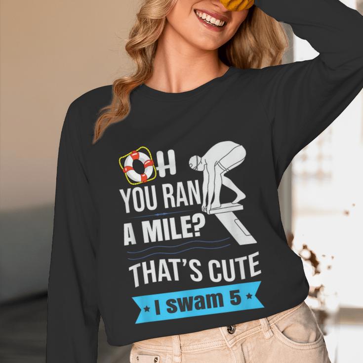 Swimming Saying For Swimmers Unisex Long Sleeve T-Shirt