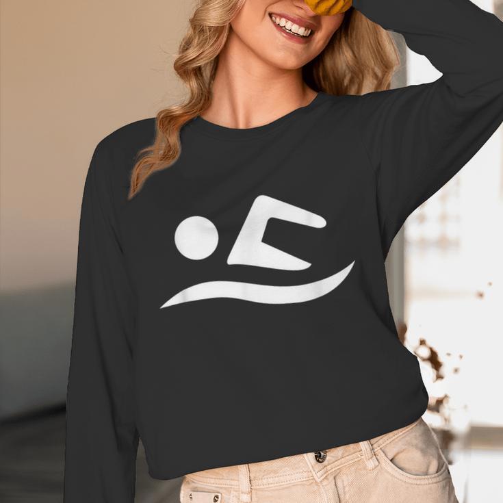 Swimming Silhouette Logo Unisex Long Sleeve T-Shirt