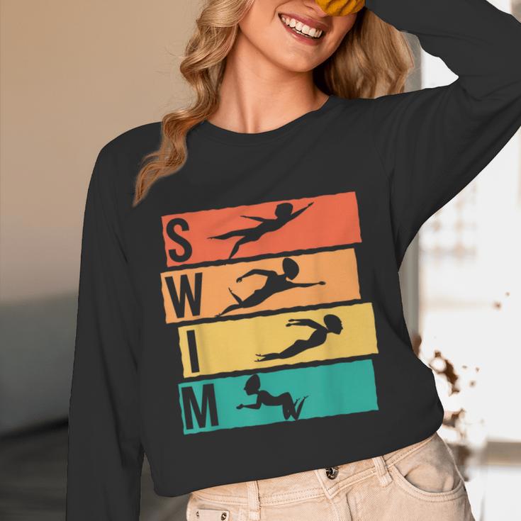 Swimming Swim Unisex Long Sleeve T-Shirt Swimming Swim Unisex Long Sleeve T-Shirt