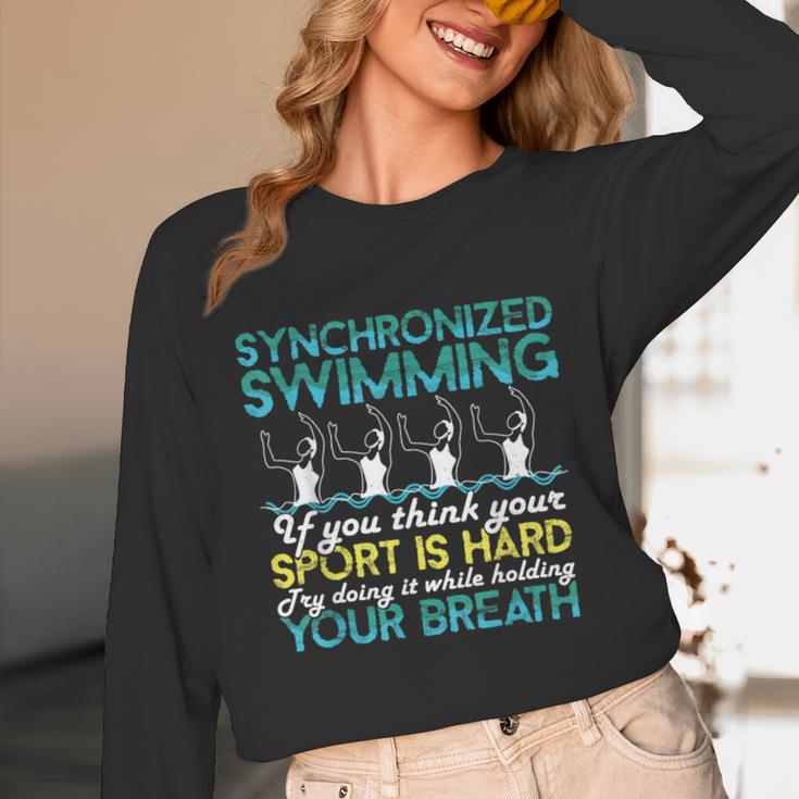Synchronized Swimming Shirt Synchro Swimmer Artistic Unisex Long Sleeve T-Shirt Synchronized Swimming Shirt Synchro Swimmer Artistic Unisex Long Sleeve T-Shirt