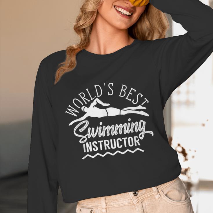 World's Best Swimming Instructor Teacher Coach Swim Men Women Kids Unisex Long Sleeve T-Shirt World's Best Swimming Instructor Teacher Coach Swim Men Women Kids Unisex Long Sleeve T-Shirt