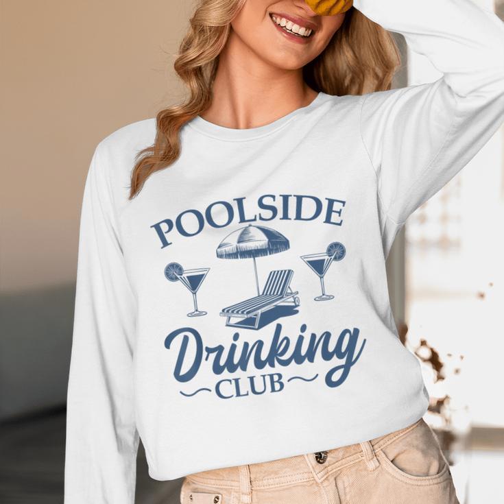 Pool Adult Poolside Drinking Club Summer Swimming Pool Party Unisex Long Sleeve T-Shirt Pool Adult Poolside Drinking Club Summer Swimming Pool Party Unisex Long Sleeve T-Shirt