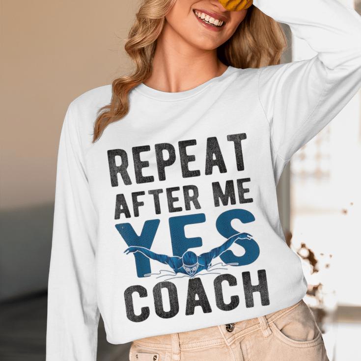 Repeat Yes Swim Coach Swimming Coach Unisex Long Sleeve T-Shirt Repeat Yes Swim Coach Swimming Coach Unisex Long Sleeve T-Shirt