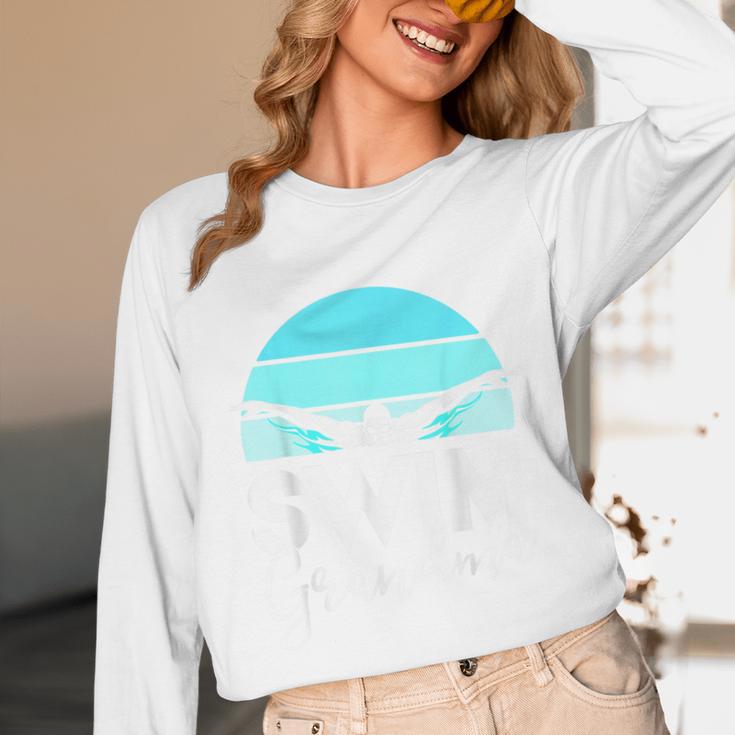 Swim Team Shirt Grandma Mama Swimming Meet Swimmer Unisex Long Sleeve T-Shirt Swim Team Shirt Grandma Mama Swimming Meet Swimmer Unisex Long Sleeve T-Shirt
