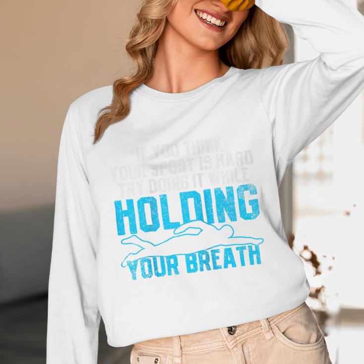 Swimming Swimmer Raglan Baseball Tee Unisex Long Sleeve T-Shirt Swimming Swimmer Raglan Baseball Tee Unisex Long Sleeve T-Shirt