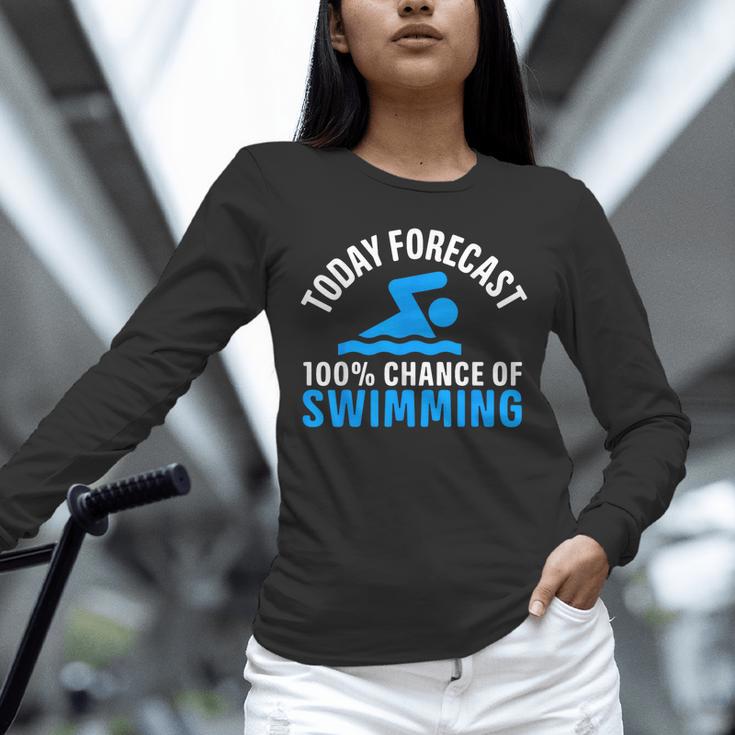 100 Chance Of Swimming Swimmer Swimming Unisex Long Sleeve T-Shirt 100 Chance Of Swimming Swimmer Swimming Unisex Long Sleeve T-Shirt