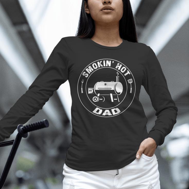 BBQ Dad Smokin Hot Dad Grill Master Fathers Day Unisex Long Sleeve T-Shirt
