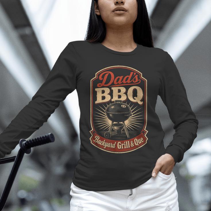 BBQ Dad's Backyard Grill & Que Unisex Long Sleeve T-Shirt BBQ Dad's Backyard Grill & Que Unisex Long Sleeve T-Shirt