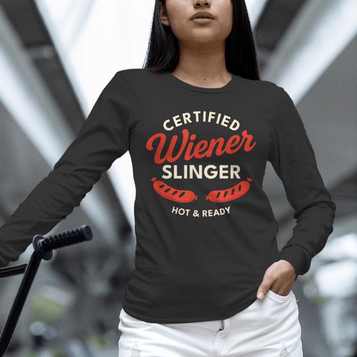 Certified Wiener Slinger BBQ Dad 4th Of July Unisex Long Sleeve T-Shirt Certified Wiener Slinger BBQ Dad 4th Of July Unisex Long Sleeve T-Shirt