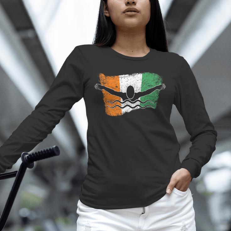 Cool Ireland Flag Vintage Irish Flag Swimmer Fly Swimming Unisex Long Sleeve T-Shirt Cool Ireland Flag Vintage Irish Flag Swimmer Fly Swimming Unisex Long Sleeve T-Shirt