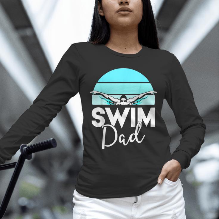 Dad Father School Swimming Meet Swimmer Swimmer Unisex Long Sleeve T-Shirt Dad Father School Swimming Meet Swimmer Swimmer Unisex Long Sleeve T-Shirt