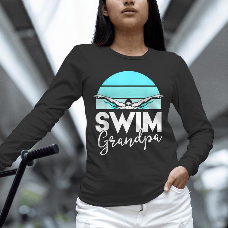 Grandpa Papa Swimming Meet Swimmer Swim Team Shirt Unisex Long Sleeve T-Shirt