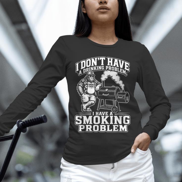 I'm Just A Drinker With A Smoking Problem Grilling BBQ Dad Unisex Long Sleeve T-Shirt