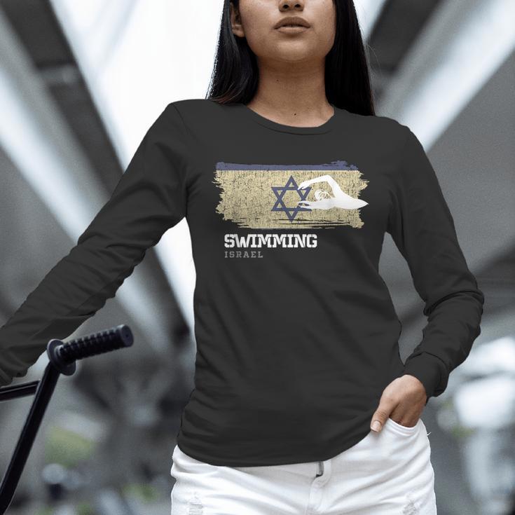 Israel Swimming Swimmer Water Sports Swimming Unisex Long Sleeve T-Shirt Israel Swimming Swimmer Water Sports Swimming Unisex Long Sleeve T-Shirt
