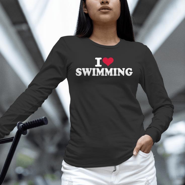 I Love Swimming Unisex Long Sleeve T-Shirt