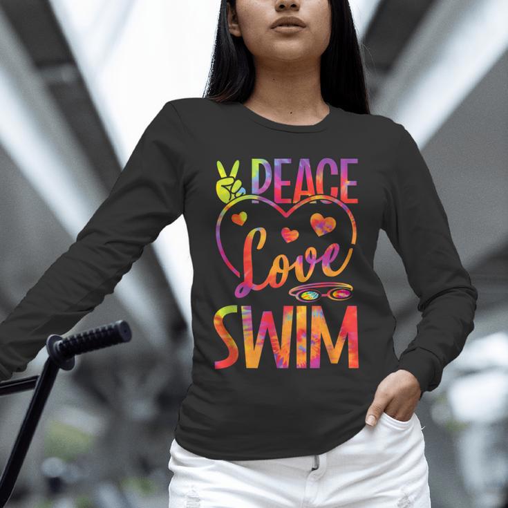 Peace Love Swim Swimming Tie Dye Swimmer Swimming Swim Team Unisex Long Sleeve T-Shirt Peace Love Swim Swimming Tie Dye Swimmer Swimming Swim Team Unisex Long Sleeve T-Shirt
