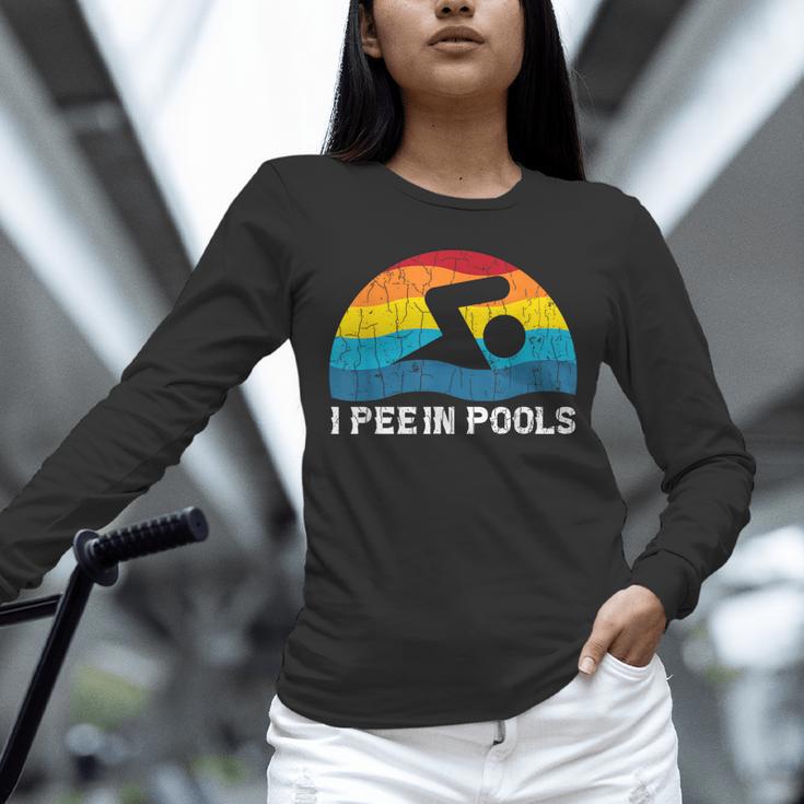I Pee In Pools Swimmer Swimming Coach Player Graphic Unisex Long Sleeve T-Shirt I Pee In Pools Swimmer Swimming Coach Player Graphic Unisex Long Sleeve T-Shirt