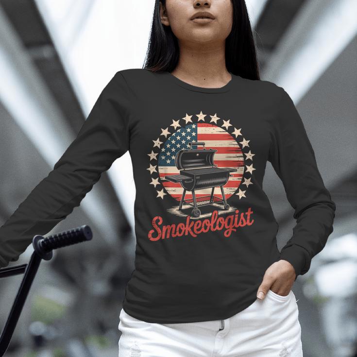 Smokeologist Grilling BBQ Dad Unisex Long Sleeve T-Shirt Smokeologist Grilling BBQ Dad Unisex Long Sleeve T-Shirt