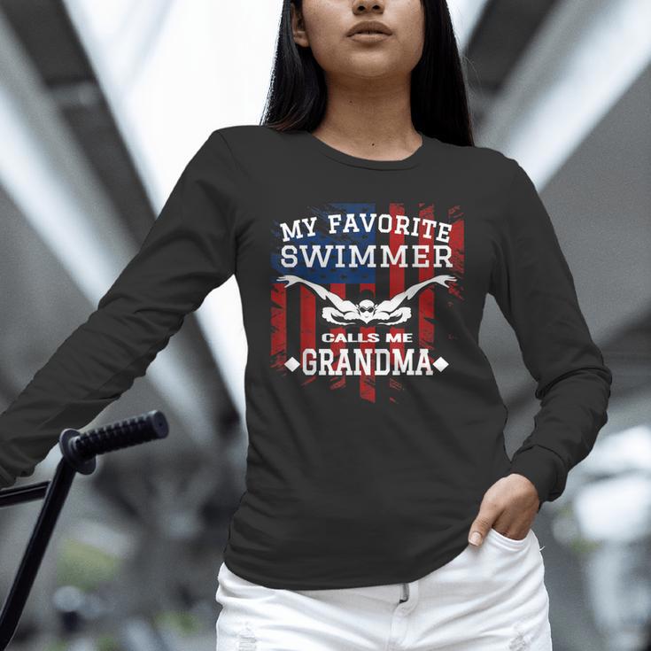 Swim Grandma Tshirt US American Flag Swimming Tee Unisex Long Sleeve T-Shirt Swim Grandma Tshirt US American Flag Swimming Tee Unisex Long Sleeve T-Shirt