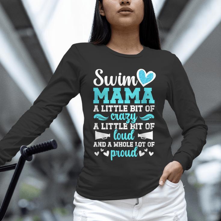 Swim Mama Proud Swimming Mom Of A Swimmer Mother Swim Mom Unisex Long Sleeve T-Shirt