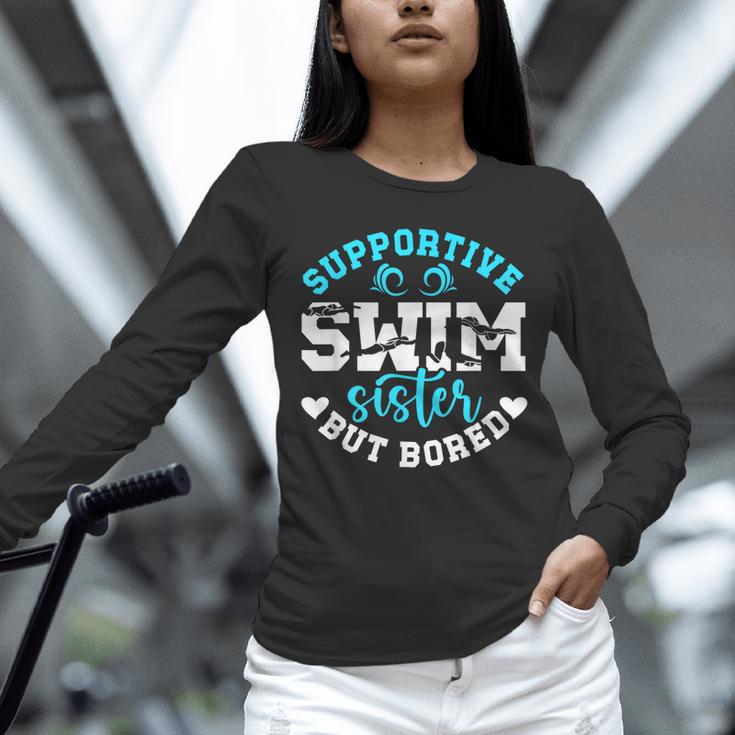 Swim Sister Supportive Swimming Sister Of A Swimmer Sis Unisex Long Sleeve T-Shirt Swim Sister Supportive Swimming Sister Of A Swimmer Sis Unisex Long Sleeve T-Shirt