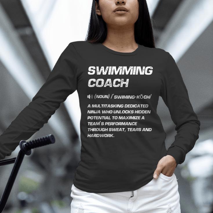 Swimming Coach Definition Swimming Instructor Unisex Long Sleeve T-Shirt