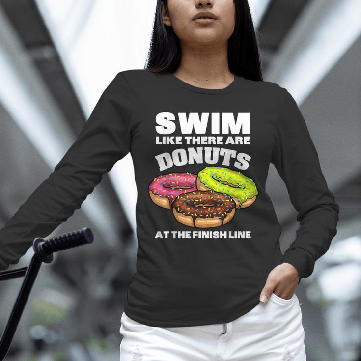 Swimming Donut Men Women Swimmer Sports Athlete Unisex Long Sleeve T-Shirt Swimming Donut Men Women Swimmer Sports Athlete Unisex Long Sleeve T-Shirt