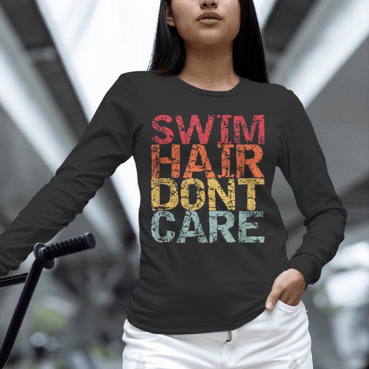 Swimming Pool Diving Sport Swimmer Swim Hair Dont Care Unisex Long Sleeve T-Shirt Swimming Pool Diving Sport Swimmer Swim Hair Dont Care Unisex Long Sleeve T-Shirt