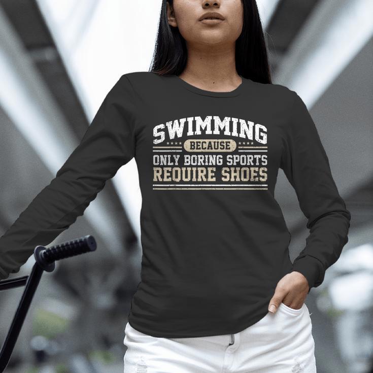 Swimming Saying Swimmer Humor Swim Unisex Long Sleeve T-Shirt Swimming Saying Swimmer Humor Swim Unisex Long Sleeve T-Shirt