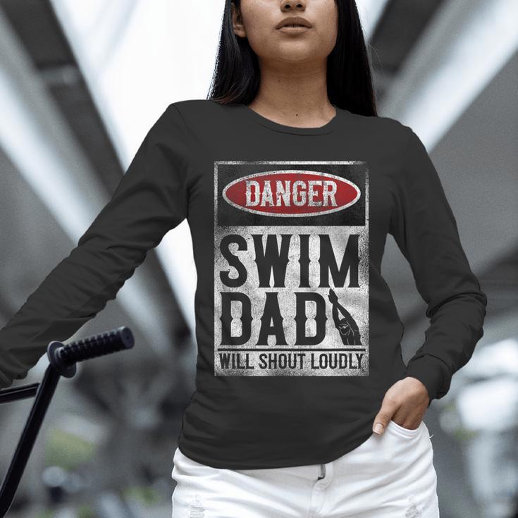 Swimming Swimmer DANGER Swim Dad Unisex Long Sleeve T-Shirt Swimming Swimmer DANGER Swim Dad Unisex Long Sleeve T-Shirt