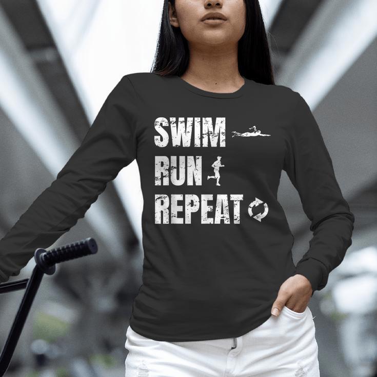 Swimrun Endurance Sports Swimming Running Swim Run Unisex Long Sleeve T-Shirt