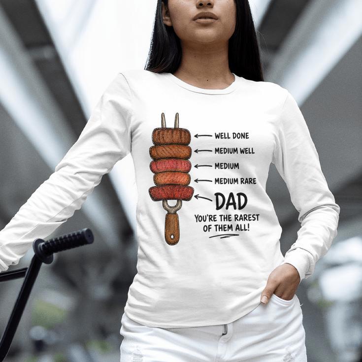 Steak BBQ Dad You'Re The Rarest Of Them All Fathers Day Raglan Baseball Tee Unisex Long Sleeve T-Shirt