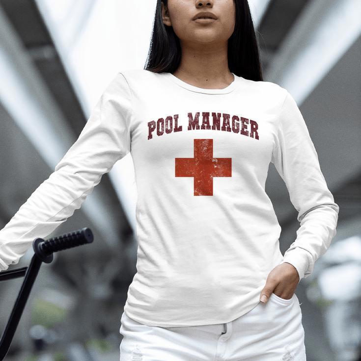 Swimming Pool Manager Beach Vacay Lifeguards Swim Cruise Unisex Long Sleeve T-Shirt