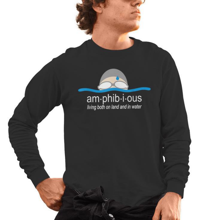 Amphibious Swimming Men's Long Sleeve T-Shirt