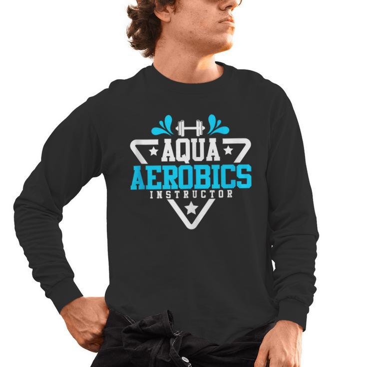 Aqua Aerobics Swimming Water Instructor Fitness Waterobics Men's Long Sleeve T-Shirt