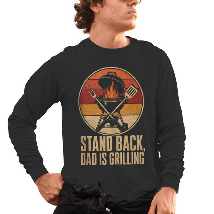 BBQ Dad Stand Back Dad Is Grilling Men's Long Sleeve T-Shirt