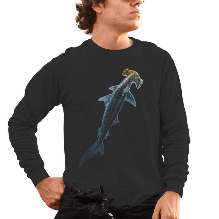 Beautiful Colors Swimming Hammerhead Shark Lovers Men's Long Sleeve T-Shirt