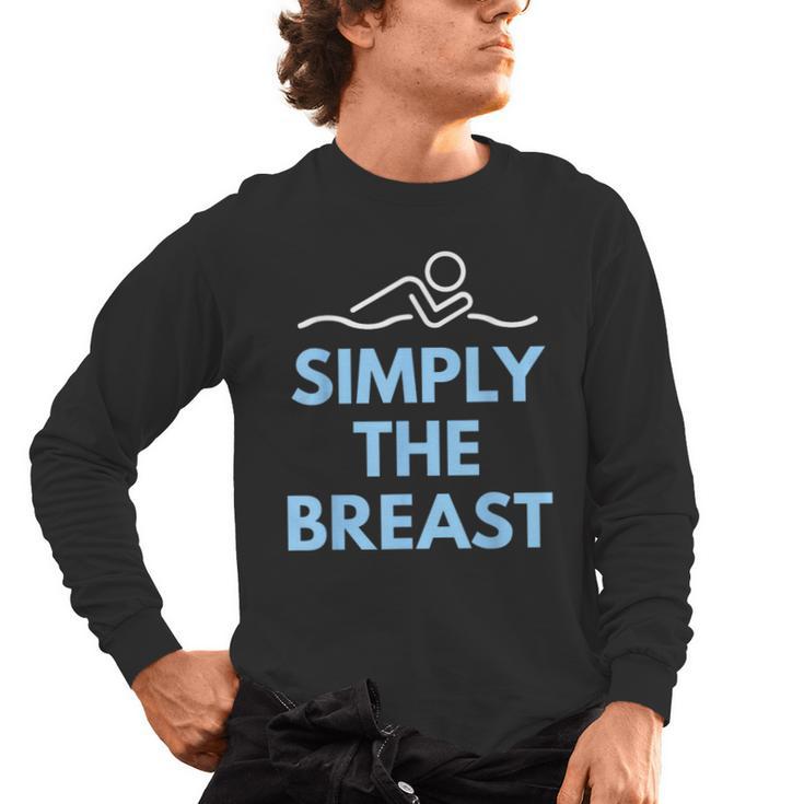 Breaststroke Swimming Swimmer T Shirt Men's Long Sleeve T-Shirt
