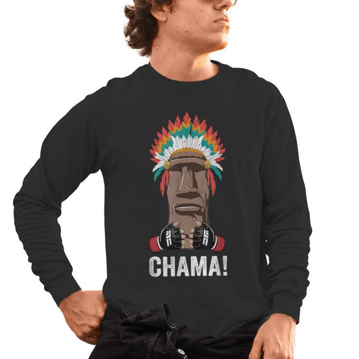 Chama Fighter MMA Fan JJB Boxing Muay Thai Kickboxing Men's Long Sleeve T-Shirt