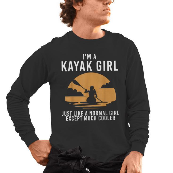 Cool Kayak For Women Girls Kayaker Canoe Kayaking Paddle Oar Men's Long Sleeve T-Shirt