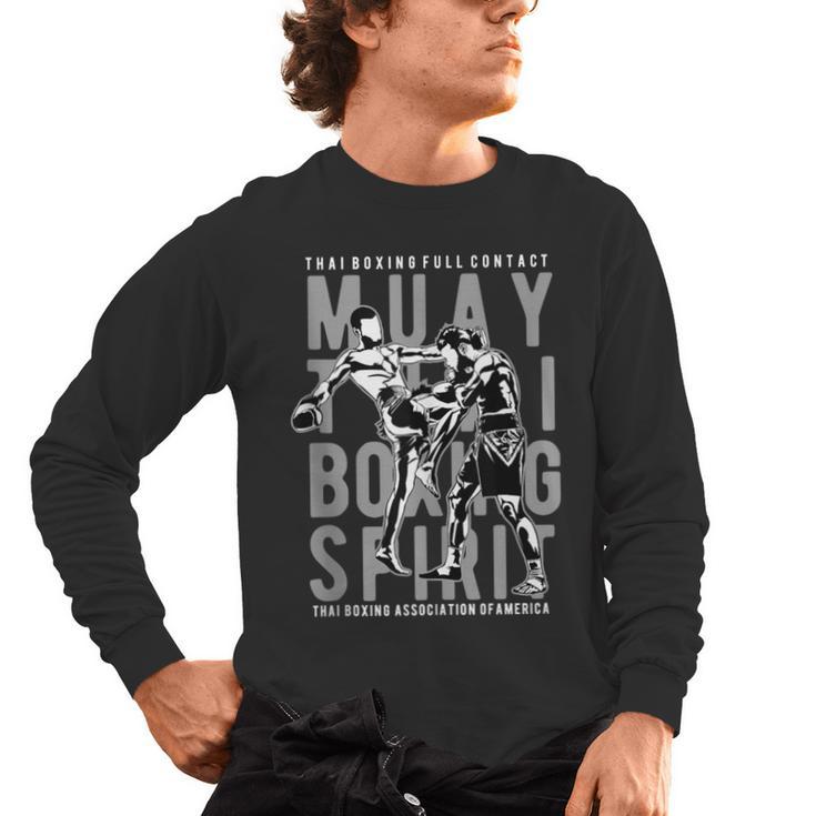 Full Contact Thai Boxing Association Of America Muay Thai Men's Long Sleeve T-Shirt