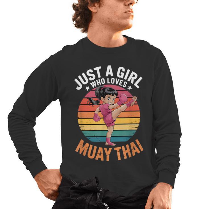 Girls Muay Thai Men's Long Sleeve T-Shirt