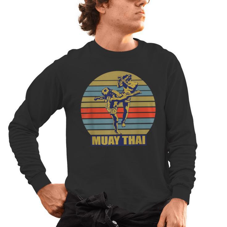 Great Muay Thai Kickboxing Martial Artist Thailand Men's Long Sleeve T-Shirt