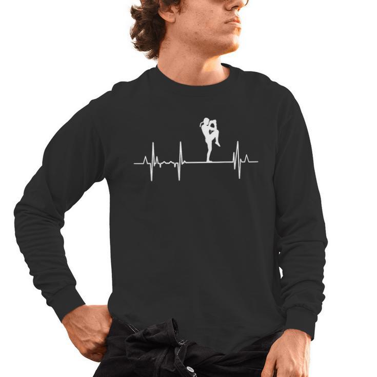 My Heart Beats For Muay Thai Martial Artist Men's Long Sleeve T-Shirt